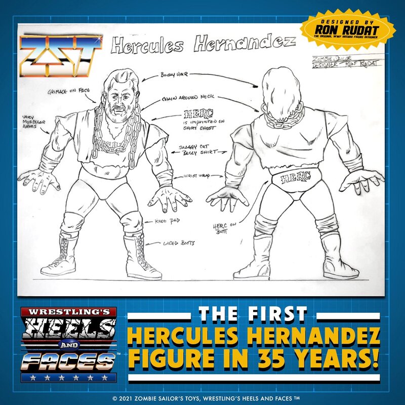 Zombie Sailor's Toys Wrestling's Heels & Faces 3 Hercules Hernandez Action & Toy Figures PWcatalog
