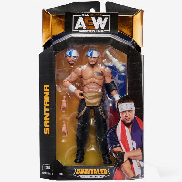 AEW Jazwares Unrivaled Collection 4 #32 Santana Action & Toy Figures PWcatalog