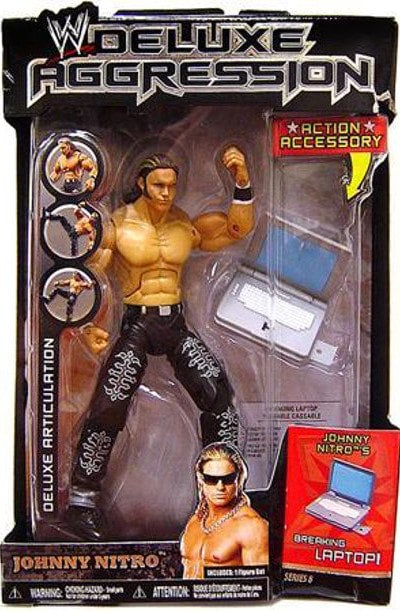 WWE Jakks Pacific Deluxe Aggression 8 Johnny Nitro Action & Toy Figures PWcatalog