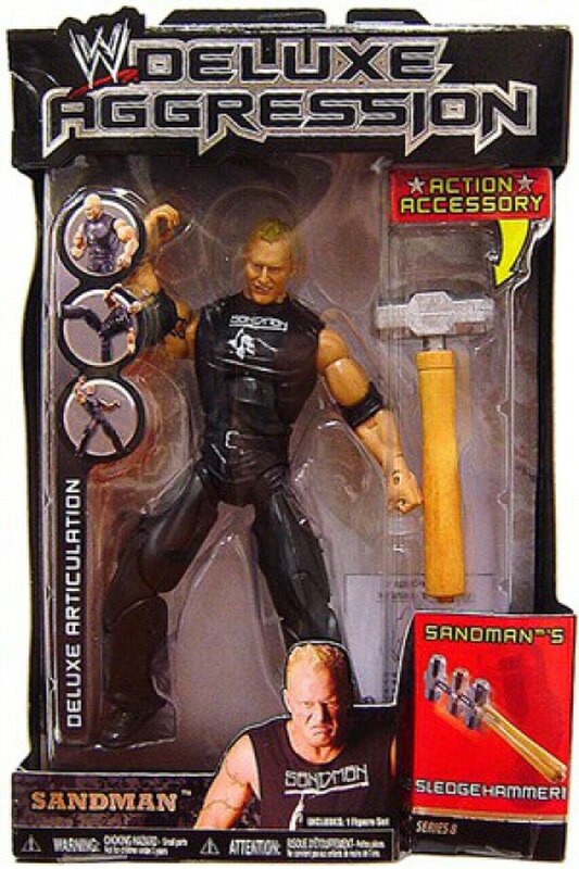 WWE Jakks Pacific Deluxe Aggression 8 Sandman Action & Toy Figures PWcatalog