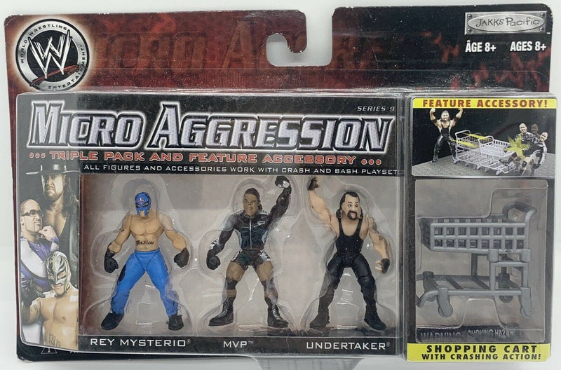 WWE Jakks Pacific Micro Aggression 9 Rey Mysterio, MVP & Undertaker Action & Toy Figures PWcatalog