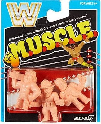 WWE Super7 M.U.S.C.L.E. "Hacksaw" Jim Duggan, Sgt. Slaughter & "Million Dollar Man" Ted DiBiase