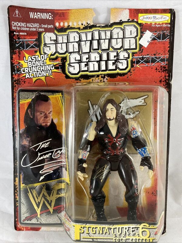 1999 WWF Jakks Pacific Signature Series 6 "Gold Edition" Undertaker Action & Toy Figures PWcatalog
