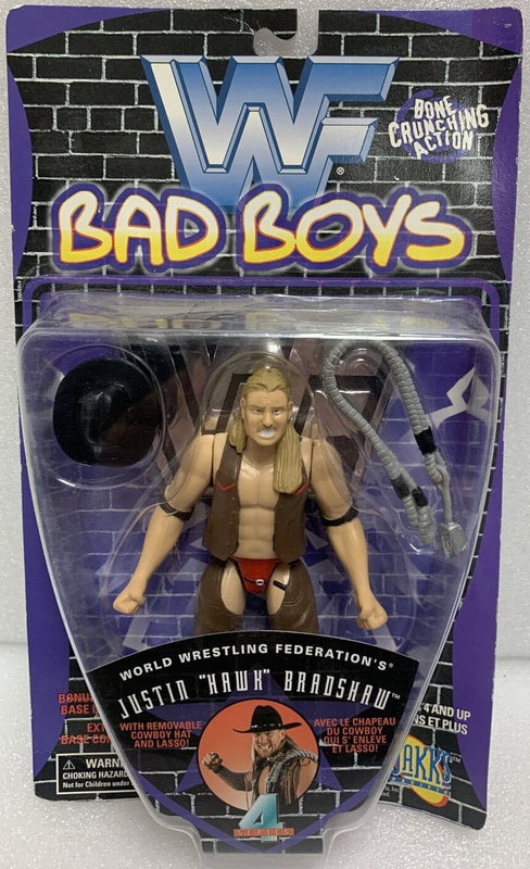 1997 WWF Jakks Pacific Superstars Series 4 "Bad Boys" Justin "Hawk" Bradshaw