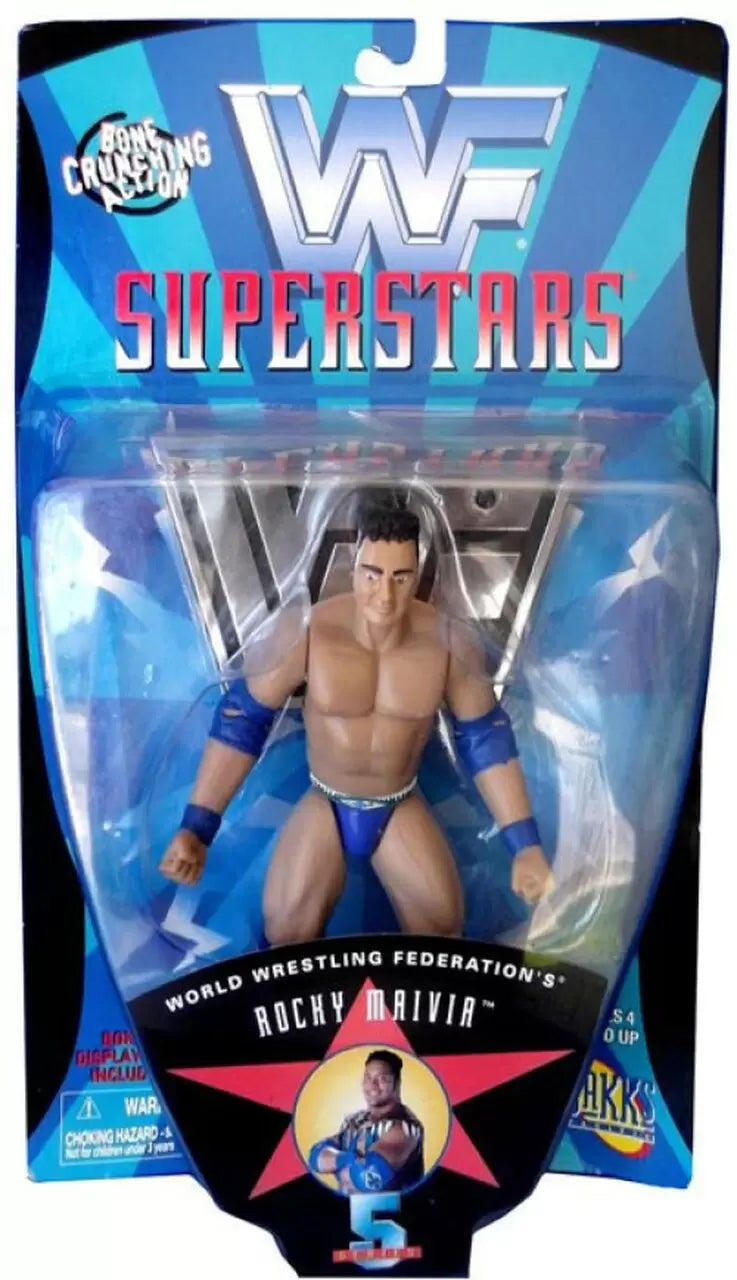1997 WWF Jakks Pacific Superstars Series 5 Rocky Maivia Action & Toy Figures PWcatalog