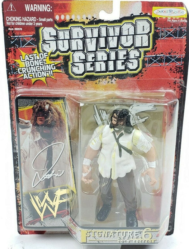 1999 WWF Jakks Pacific Signature Series 6 "Gold Edition" Mankind Action & Toy Figures PWcatalog