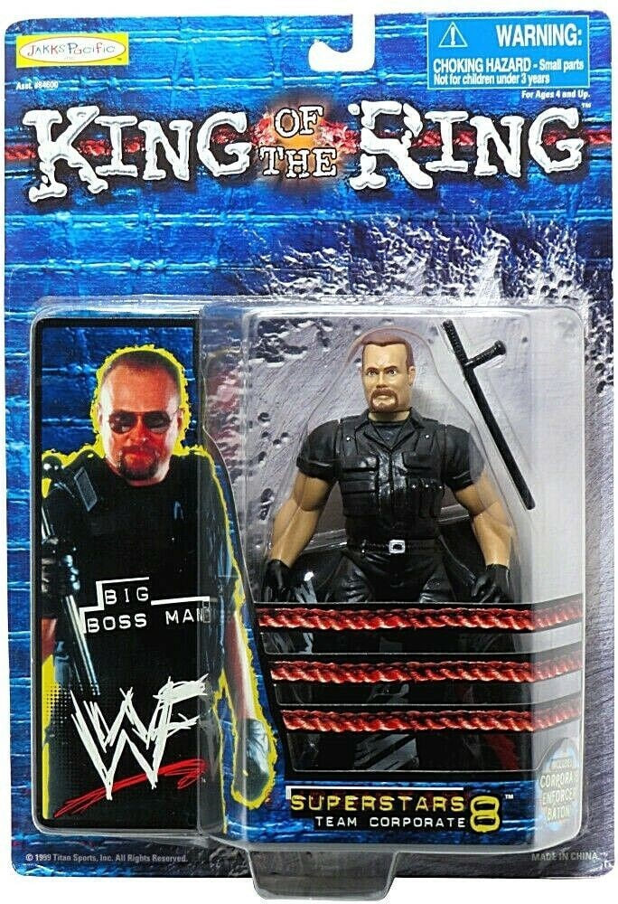 1999 WWF Jakks Pacific Superstars Series 8 "Team Corporate" Big Boss Man Action & Toy Figures PWcatalog