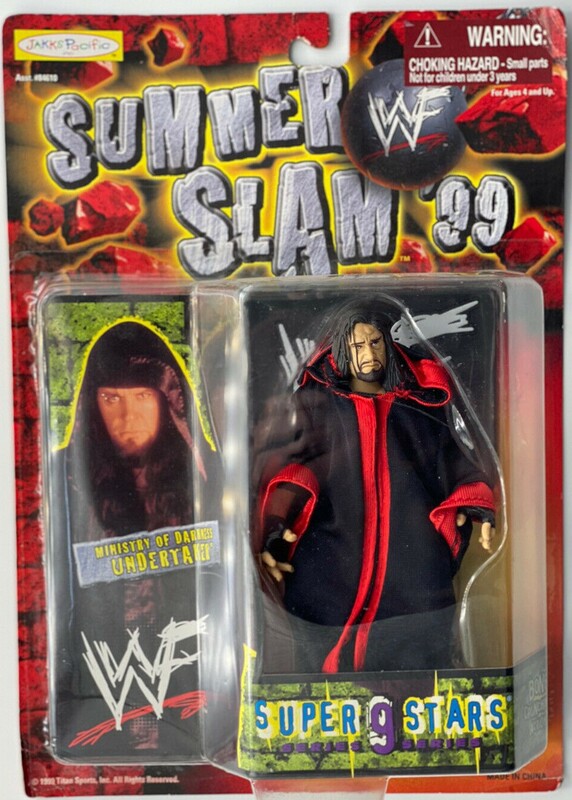 1999 WWF Jakks Pacific Superstars Series 9 "Ministry of Darkness" Undertaker Action & Toy Figures PWcatalog