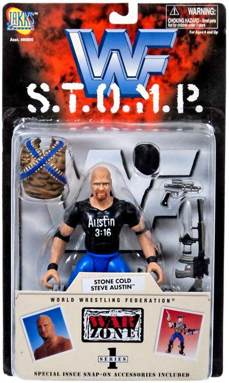 1998 WWF Jakks Pacific S.T.O.M.P. Series 1 Stone Cold Steve Austin Action & Toy Figures PWcatalog