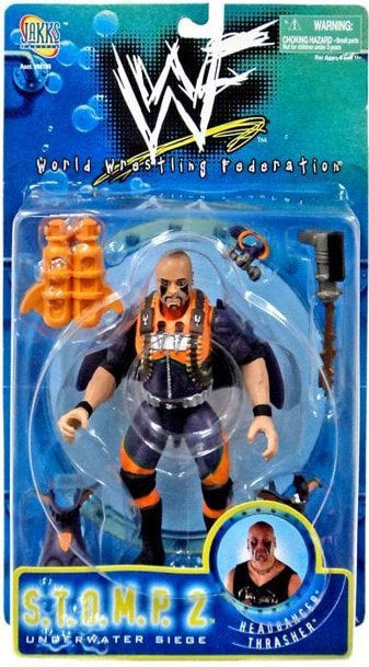 1998 WWF Jakks Pacific S.T.O.M.P. Series 2 Headbanger Thrasher Action & Toy Figures PWcatalog