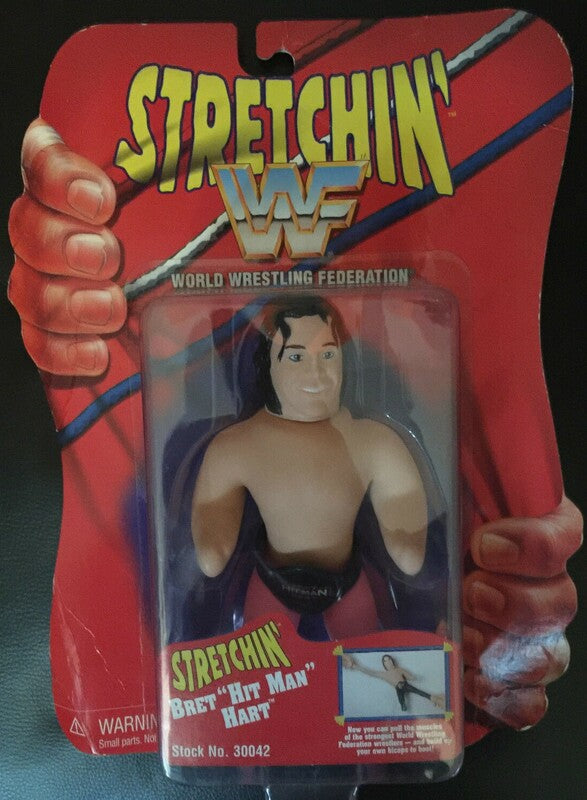 WWF Playmates Toys Stretchin' Bret "Hit Man" Hart Action & Toy Figures PWcatalog
