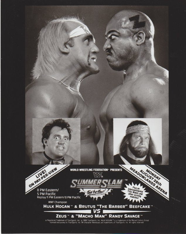 1989 Summerslam: Macho Man/Zues vs. Hulk/Beefcake PWcatalog