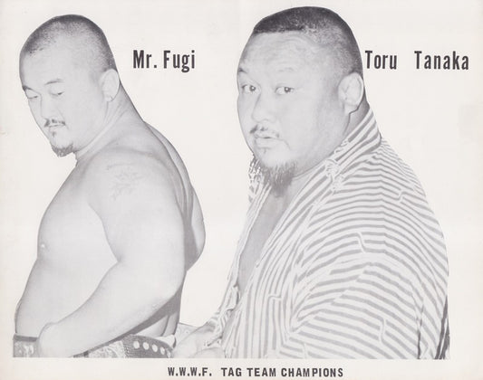 1970s WWWF TAG TEAM CHAMPIONS Mr. Fuji and Toru Tanaka Vintage 8x10 Promo Photo