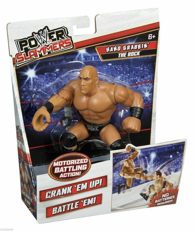WWE Mattel Power Slammers 3 Hand Grabbin' The Rock Action & Toy Figures PWcatalog