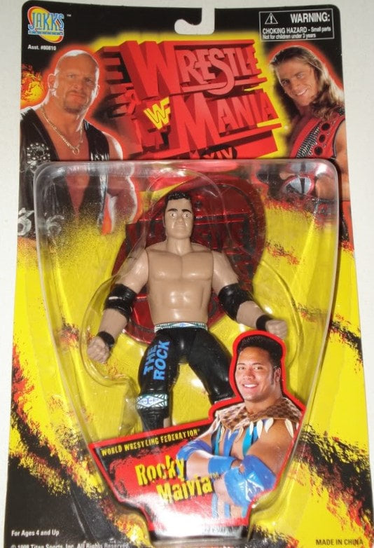1998 WWF Jakks Pacific WrestleMania XIV Rocky Maivia Action & Toy Figures PWcatalog