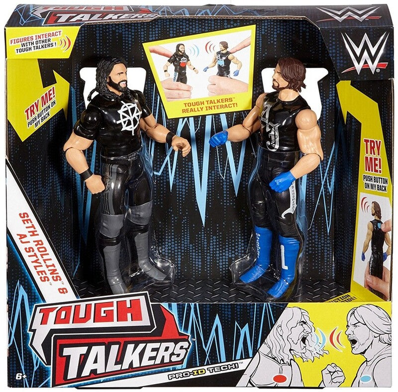 WWE Mattel Tough Talkers 2 Seth Rollins & AJ Styles Action & Toy Figures PWcatalog