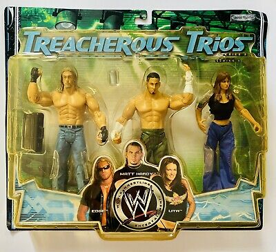 WWE Jakks Pacific Treacherous Trios 3 Edge, Matt Hardy & Lita Action & Toy Figures PWcatalog