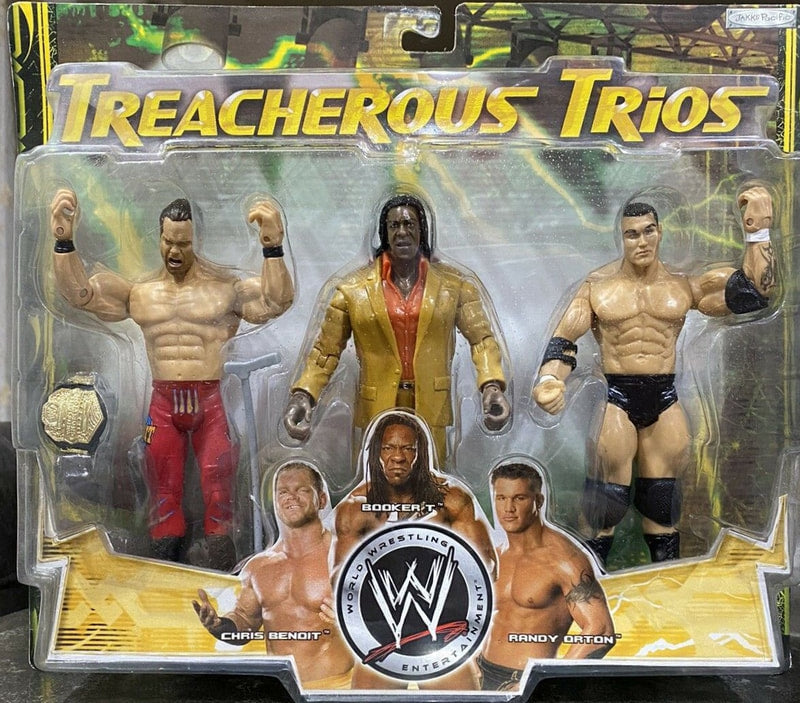WWE Jakks Pacific Treacherous Trios 4 Chris Benoit, Booker T & Randy Orton Action & Toy Figures PWcatalog