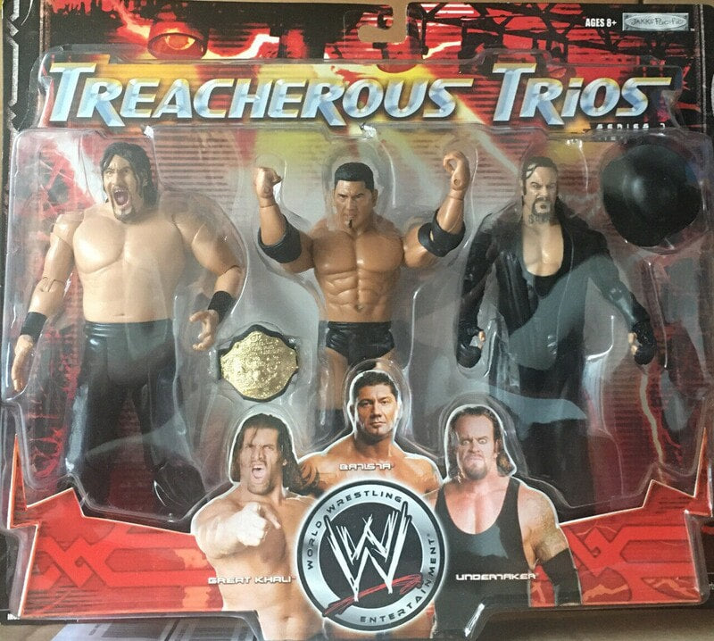 WWE Jakks Pacific Treacherous Trios 7 The Great Khali, Batista & Undertaker Action & Toy Figures PWcatalog