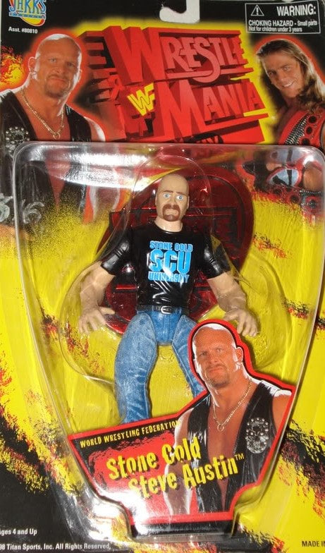 1998 WWF Jakks Pacific WrestleMania XIV Stone Cold Steve Austin Action & Toy Figures PWcatalog