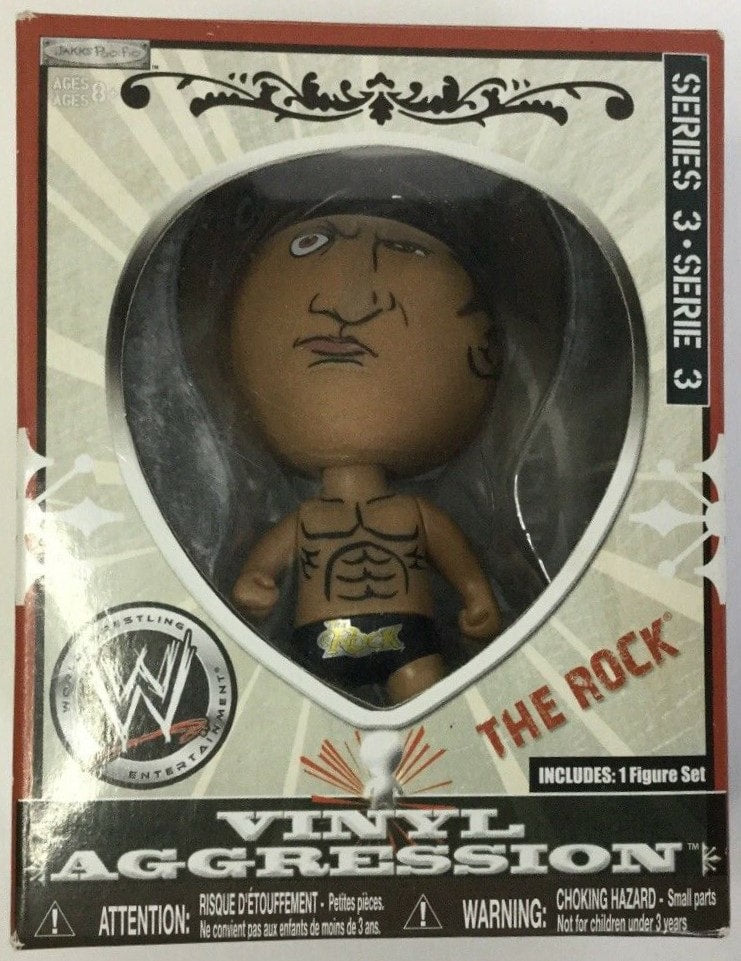 WWE Jakks Pacific Vinyl Aggression 3 The Rock Action & Toy Figures PWcatalog