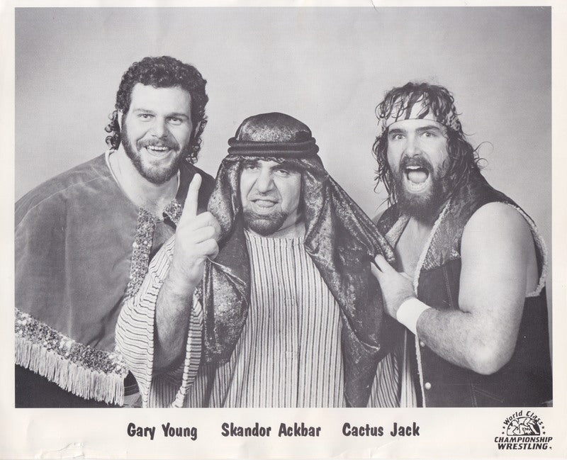 1989 WCCW Cactus Jack, Gary Young and Skandor Ackbar vintage Promo Photo PWcatalog