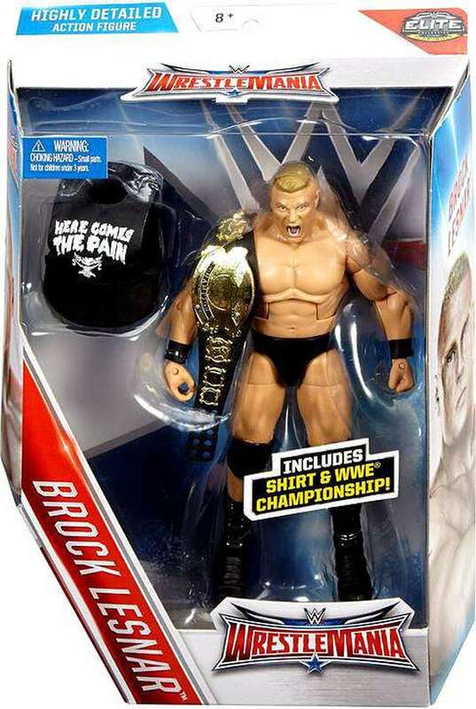 WWE Mattel WrestleMania 32 Brock Lesnar Action & Toy Figures PWcatalog