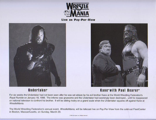 1998 WrestleMania 14 Undertaker vs. Kane