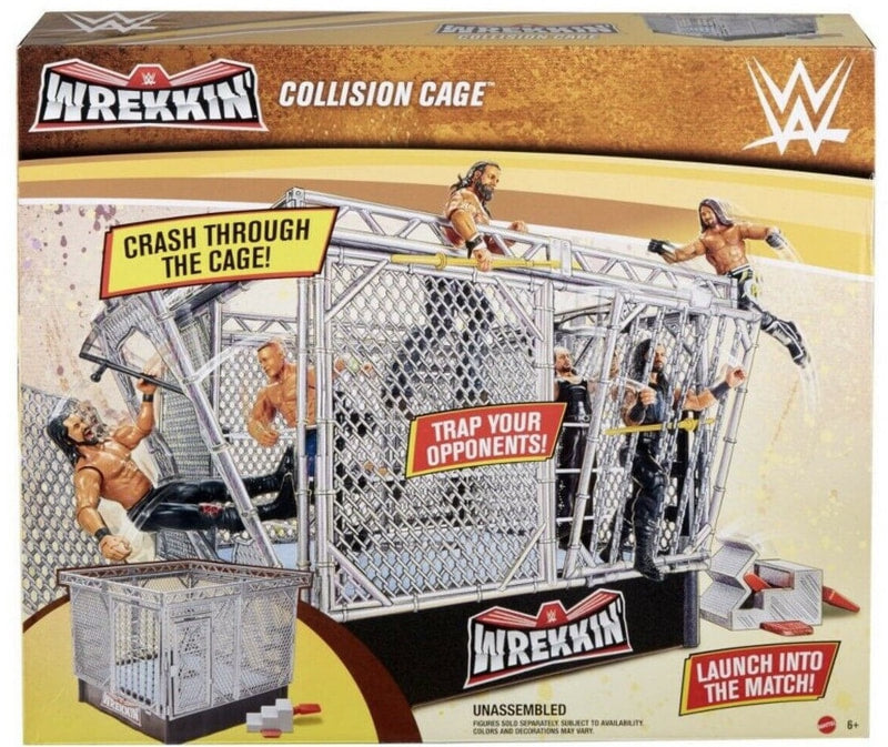 WWE Mattel Wrekkin' 2 Wrekkin' Collision Cage Action & Toy Figures PWcatalog