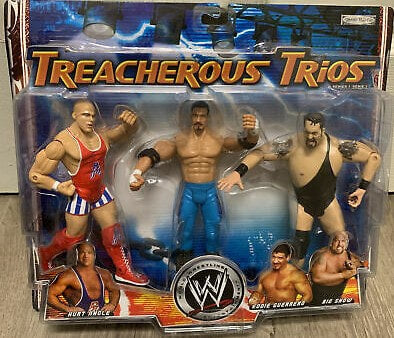 WWE Jakks Pacific Treacherous Trios 1 Kurt Angle, Eddie Guerrero & Big Show Action & Toy Figures PWcatalog