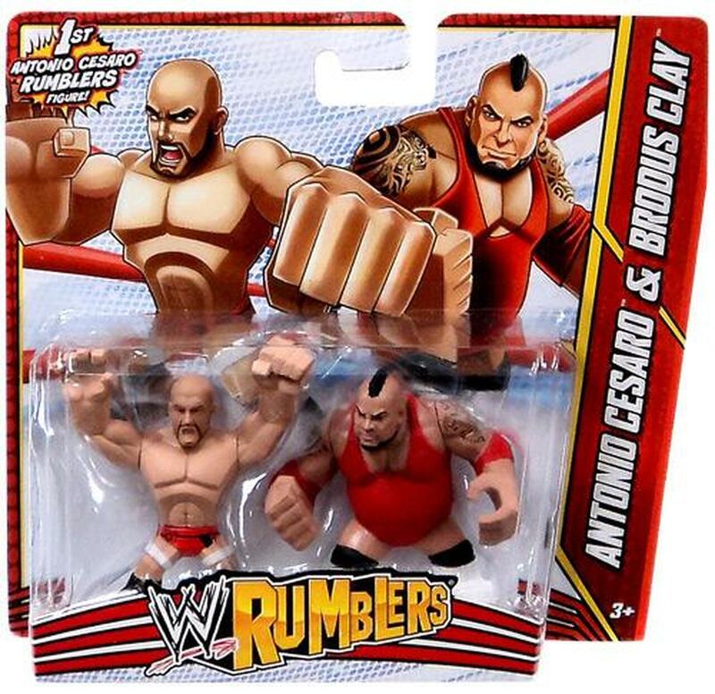 WWE Mattel Rumblers 3 Antonio Cesaro & Brodus Clay Action & Toy Figures PWcatalog
