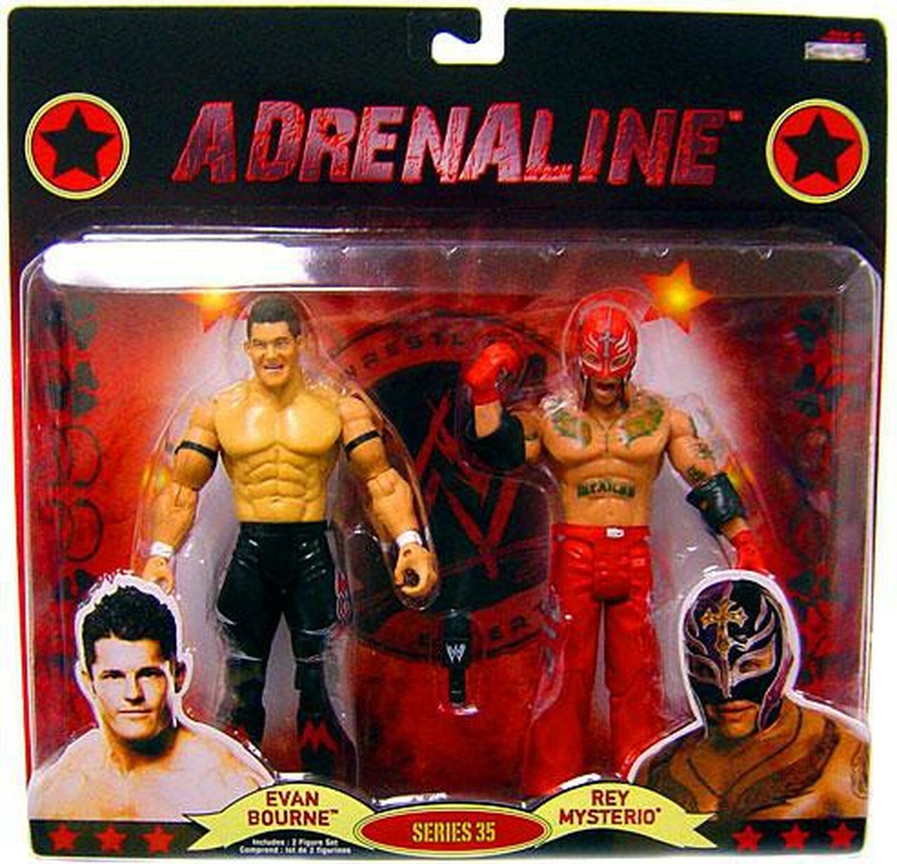 WWE Jakks Pacific Adrenaline 35 Evan Bourne & Rey Mysterio Action & Toy Figures PWcatalog