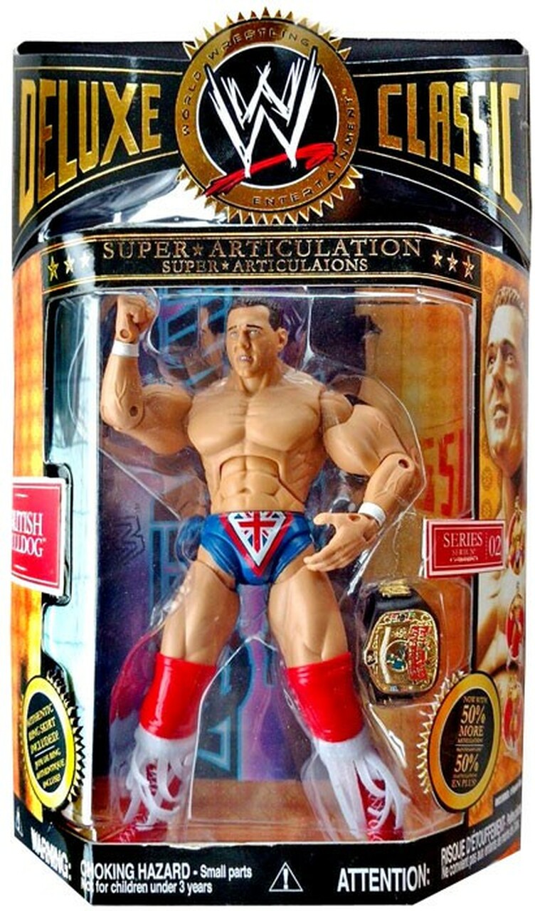 WWE Jakks Pacific Deluxe Classic Superstars 2 British Bulldog Action & Toy Figures PWcatalog