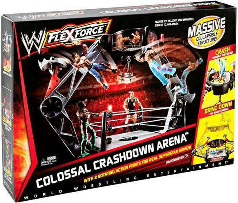 WWE Mattel Flex Force Wrestling Rings & Playsets: Colossal Crashdown Arena Action & Toy Figures PWcatalog