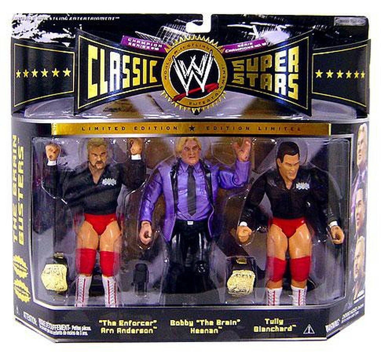 WWE Jakks Pacific Classic Superstars 3-Packs 10 The Brain Busters: "The Enforcer" Arn Anderson, Bobby "The Brain" Heenan & Tully Blanchard Action & Toy Figures PWcatalog