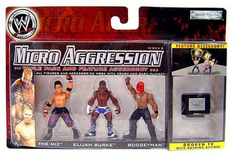 WWE Jakks Pacific Micro Aggression 8 The Miz, Elijah Burke & Boogeyman Action & Toy Figures PWcatalog