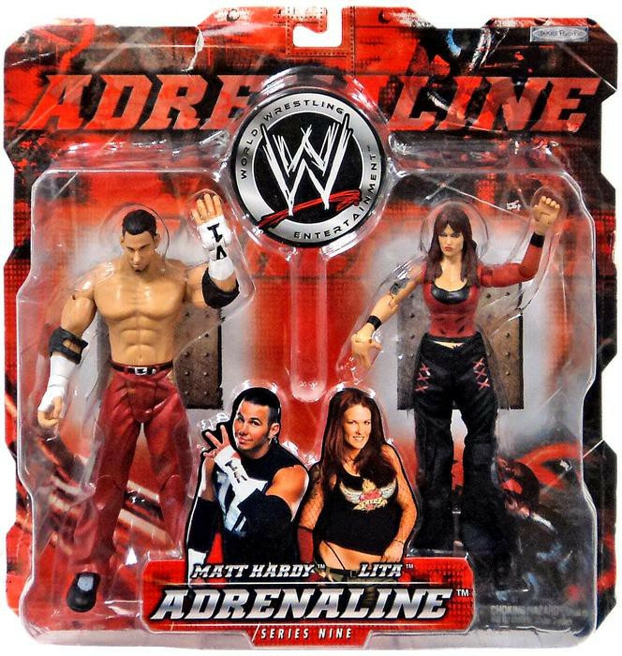WWE Jakks Pacific Adrenaline 9 Matt Hardy & Lita Action & Toy Figures PWcatalog