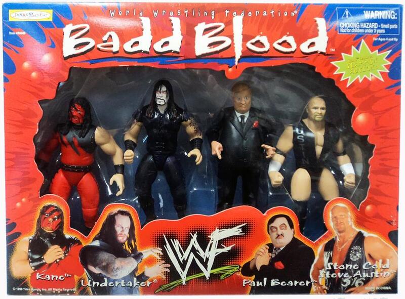 1998 WWF Jakks Pacific Badd Blood Box Set: Kane, Undertaker, Paul
