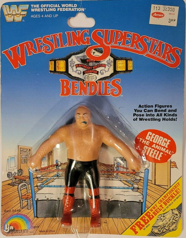 WWF LJN Wrestling Superstars Bendies George "The Animal" Steele Action & Toy Figures PWcatalog