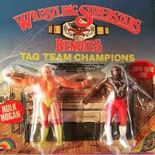 WWF LJN Wrestling Superstars Bendies Tag Team Champions Hulk Hogan & Junk Yard Dog Action & Toy Figures PWcatalog