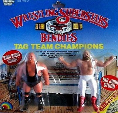 WWF LJN Wrestling Superstars Bendies Tag Team Champions King Kong Bundy & Big John Studd Action & Toy Figures PWcatalog