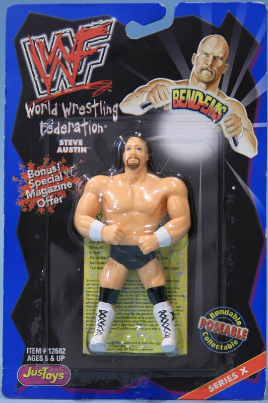 WWF Just Toys Bend-Ems 10 Steve Austin Action & Toy Figures PWcatalog