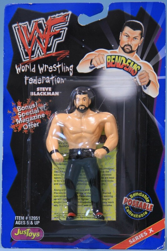 WWF Just Toys Bend-Ems 10 Steve Blackman Action & Toy Figures PWcatalog