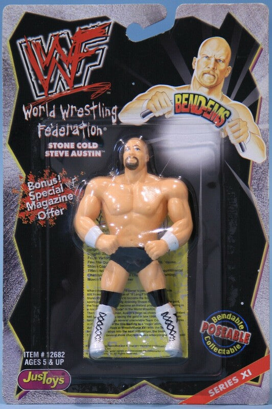 WWF Just Toys Bend-Ems 11 Stone Cold Steve Austin Action & Toy Figures PWcatalog