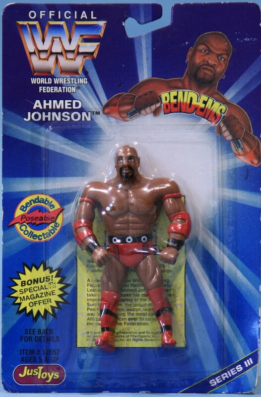 WWF Just Toys Bend-Ems 3 Ahmed Johnson Action & Toy Figures PWcatalog