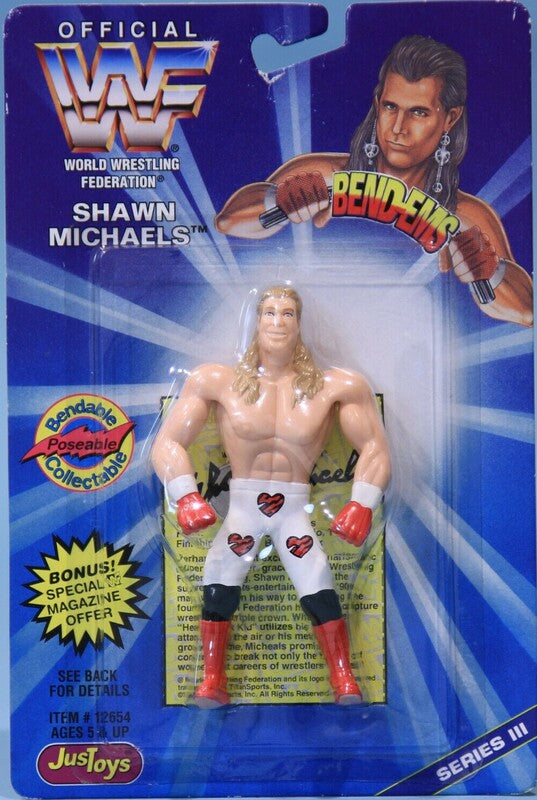WWF Just Toys Bend-Ems 3 Shawn Michaels Action & Toy Figures PWcatalog