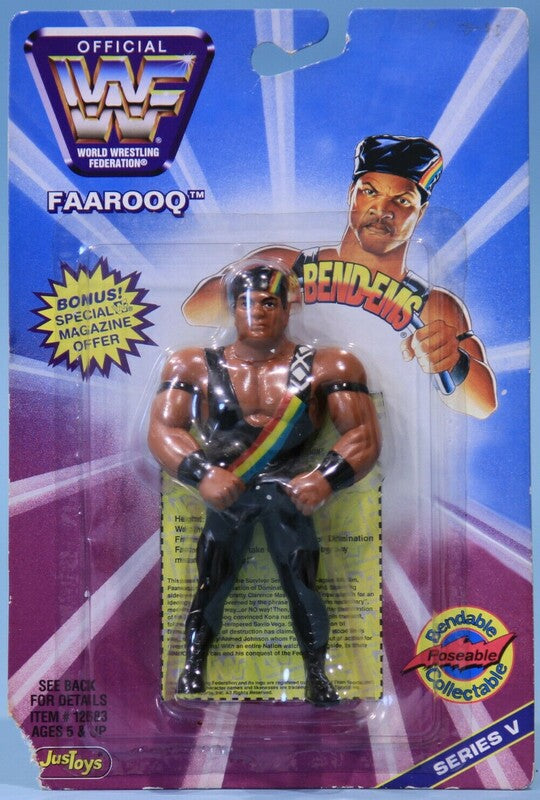 WWF Just Toys Bend-Ems 5 Faarooq Action & Toy Figures PWcatalog