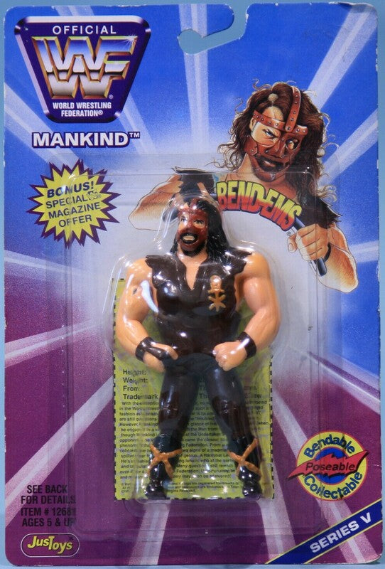 WWF Just Toys Bend-Ems 5 Mankind Action & Toy Figures PWcatalog
