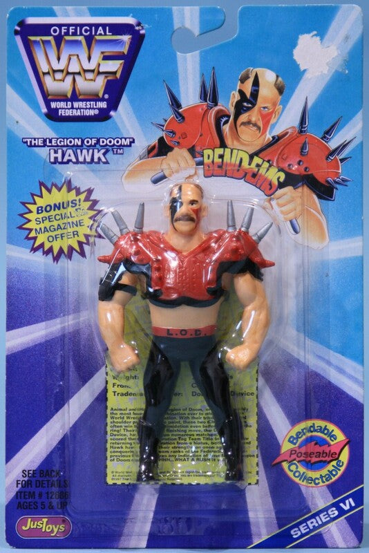 WWF Just Toys Bend-Ems 6 "The Legion of Doom" Hawk Action & Toy Figures PWcatalog
