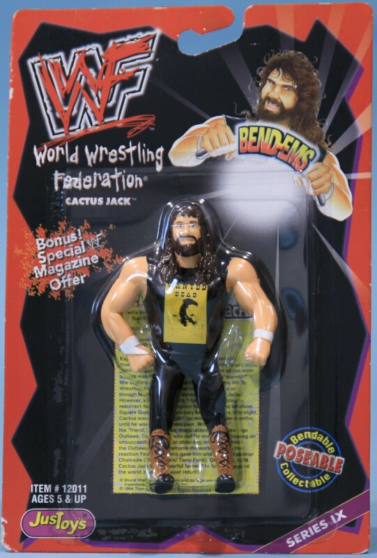 WWF Just Toys Bend-Ems 9 Cactus Jack Action & Toy Figures PWcatalog